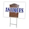 Signmission Antiques Yard Sign & Stake outdoor plastic coroplast window, C-1216 Antiques C-1216 Antiques - alternate 1